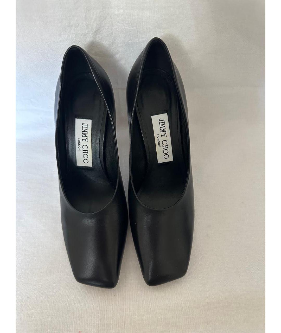JIMMY CHOO Черные кожаные туфли, фото 2