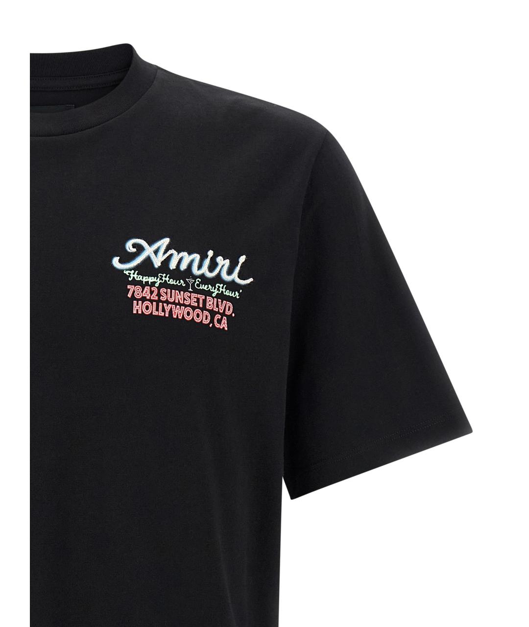 AMIRI Черная хлопковая футболка, фото 3