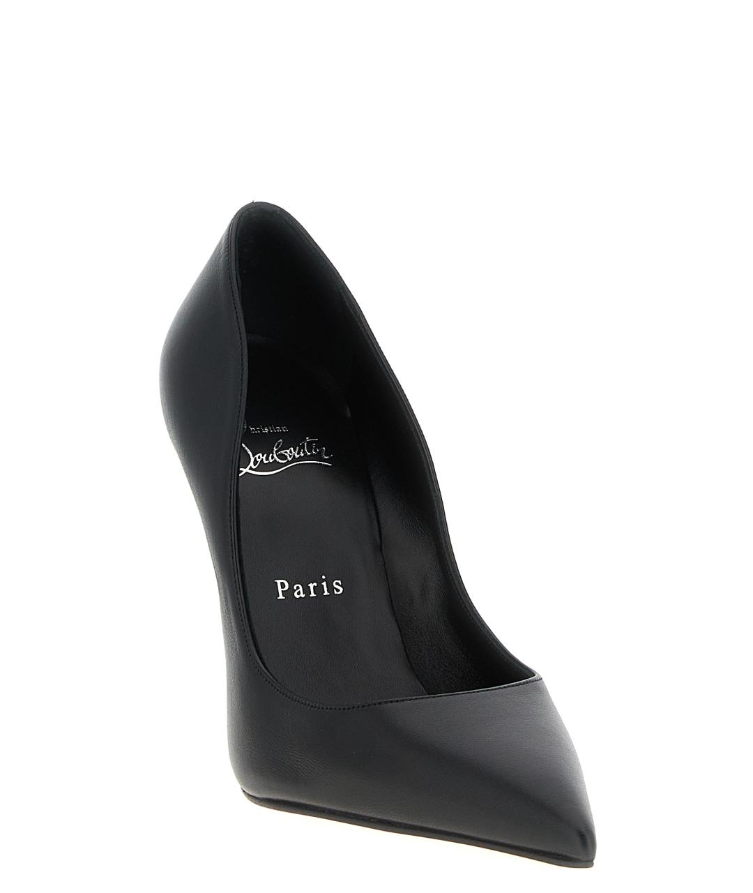 CHRISTIAN LOUBOUTIN Черные кожаные туфли, фото 2
