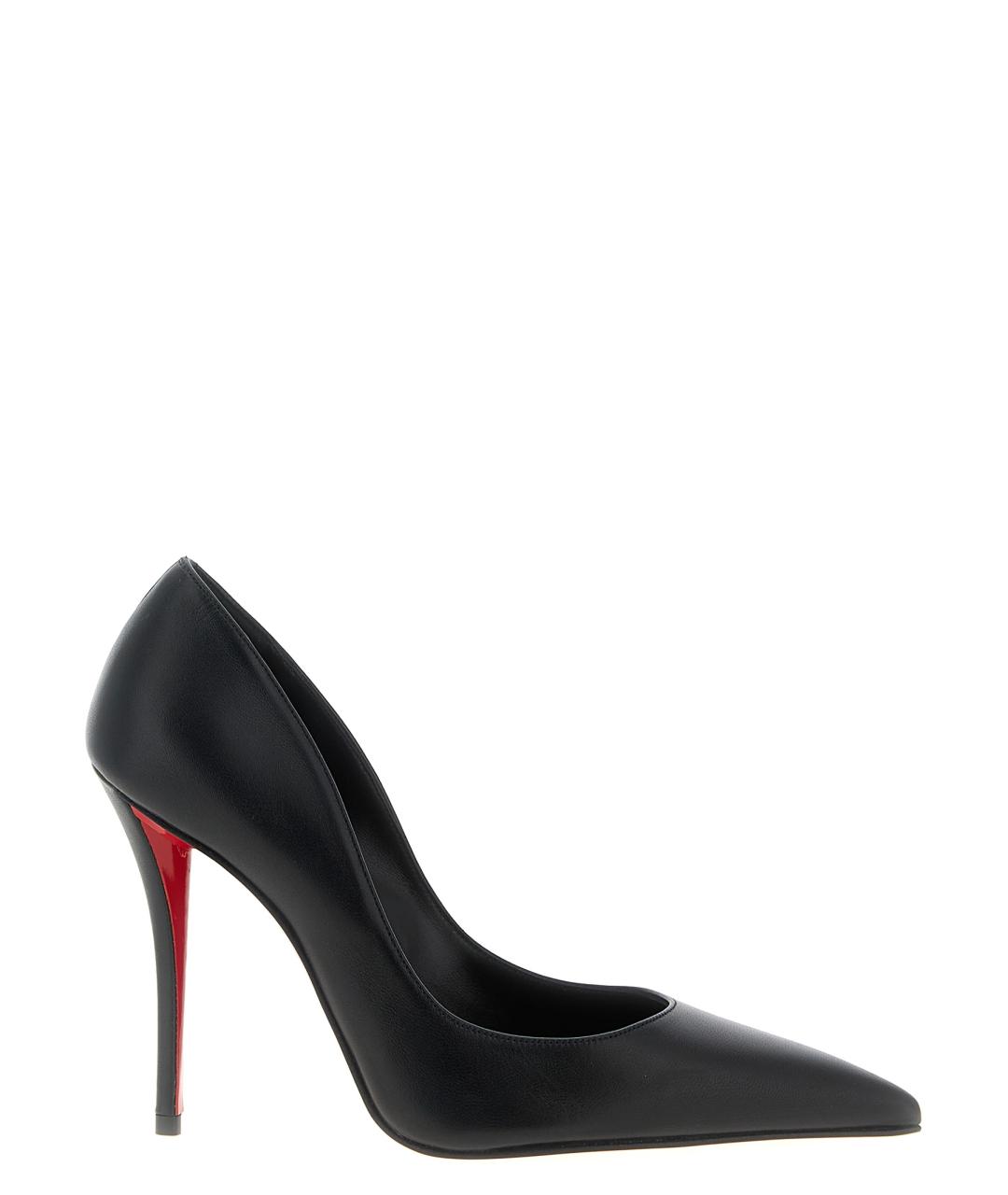 CHRISTIAN LOUBOUTIN Черные кожаные туфли, фото 1