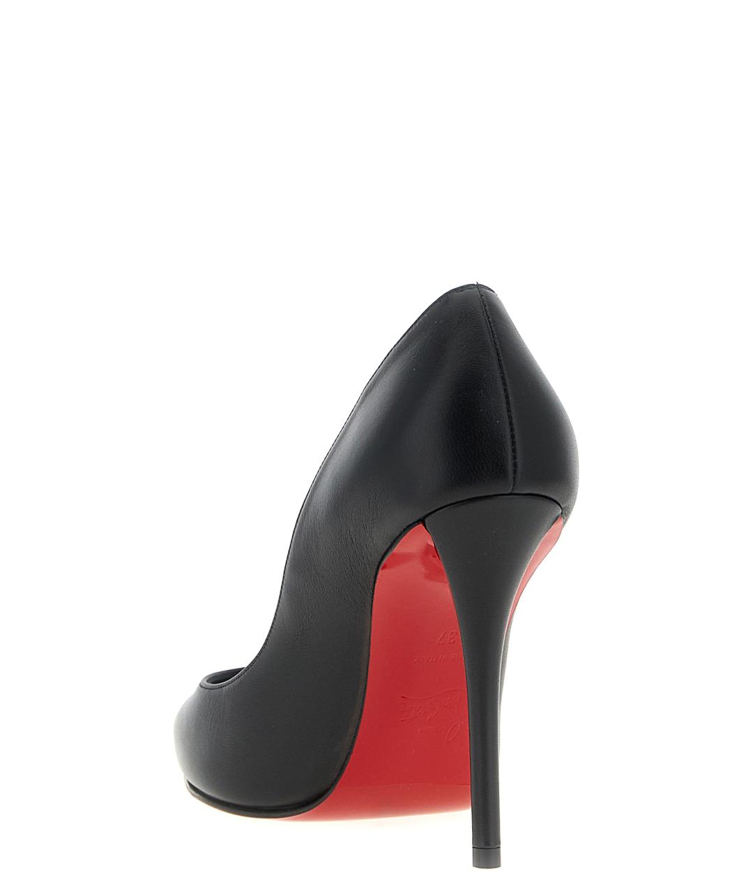 CHRISTIAN LOUBOUTIN Черные кожаные туфли, фото 3