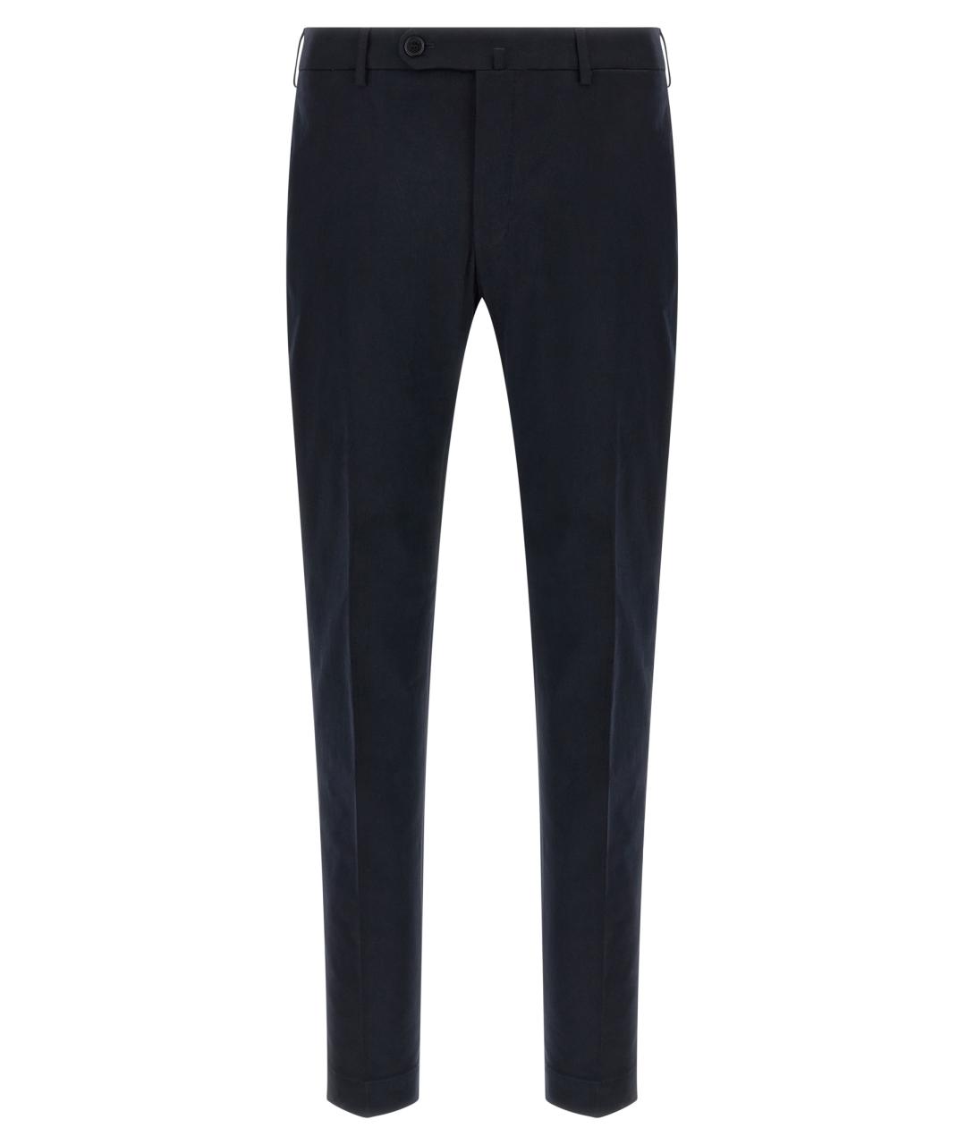 INCOTEX Темно-синие хлопковые повседневные брюки, фото 1