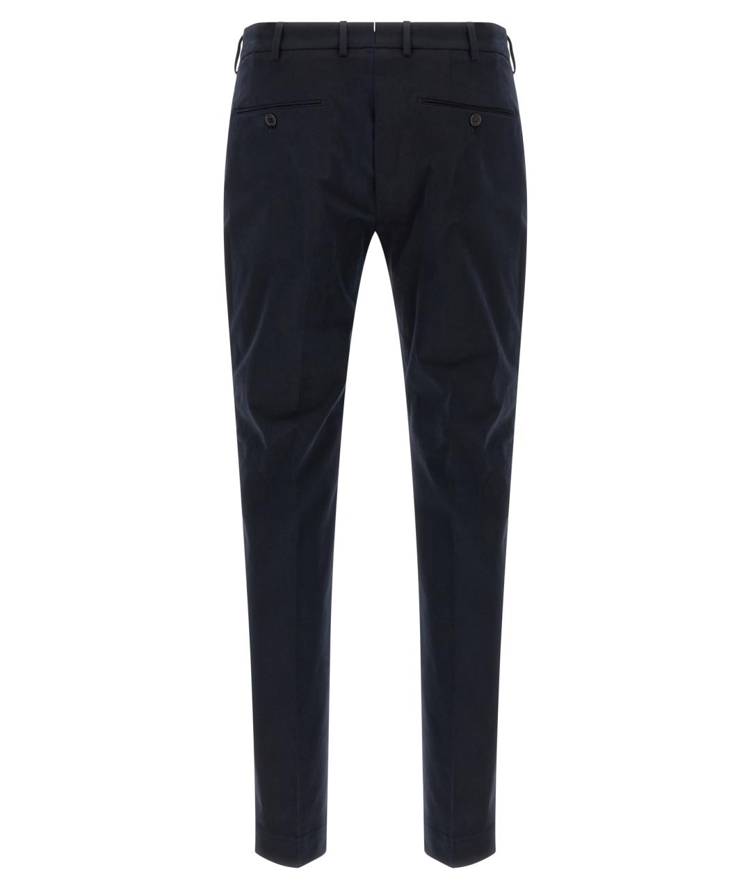 INCOTEX Темно-синие хлопковые повседневные брюки, фото 2