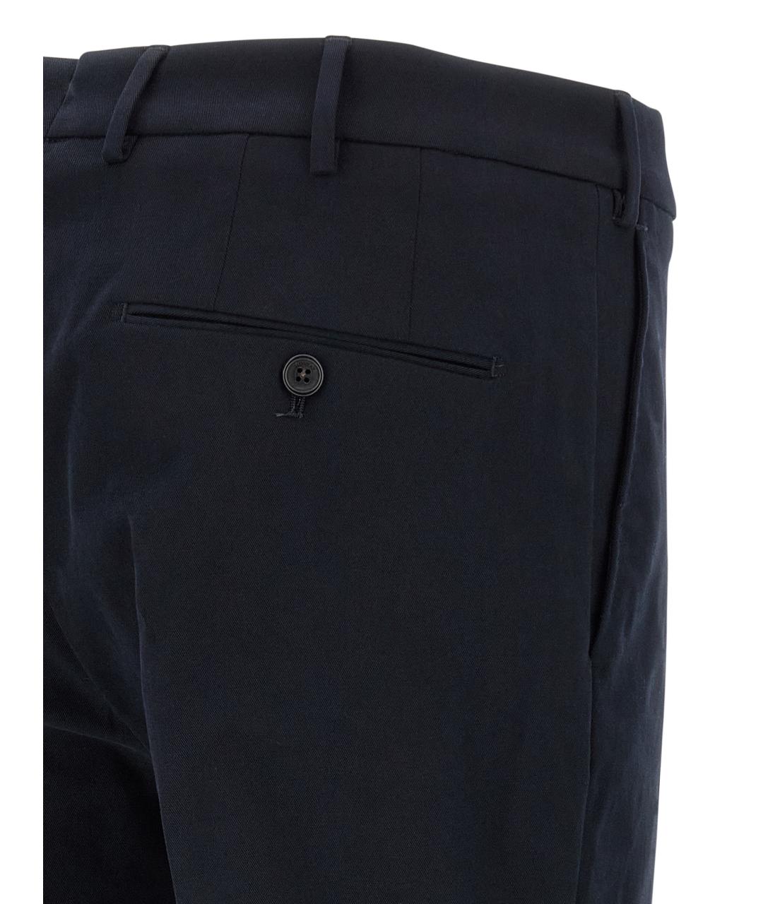 INCOTEX Темно-синие хлопковые повседневные брюки, фото 4