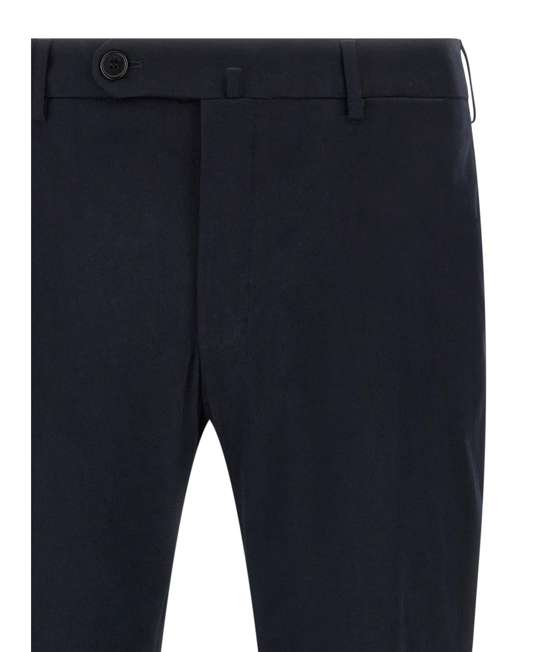 INCOTEX Темно-синие хлопковые повседневные брюки, фото 3