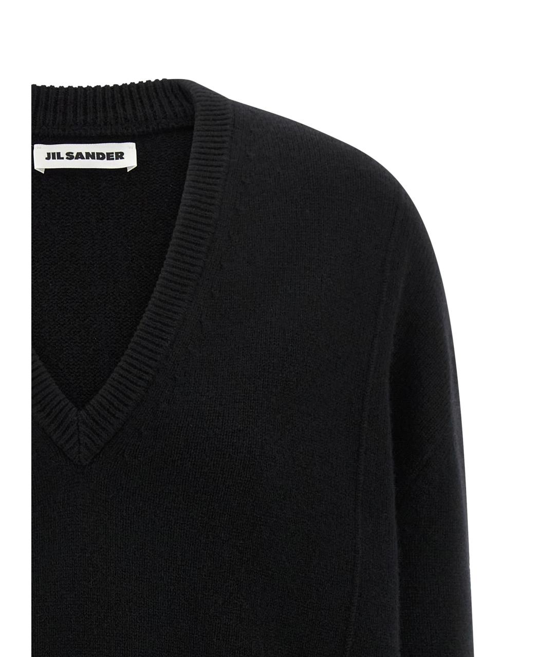 JIL SANDER Черный шерстяной джемпер / свитер, фото 3