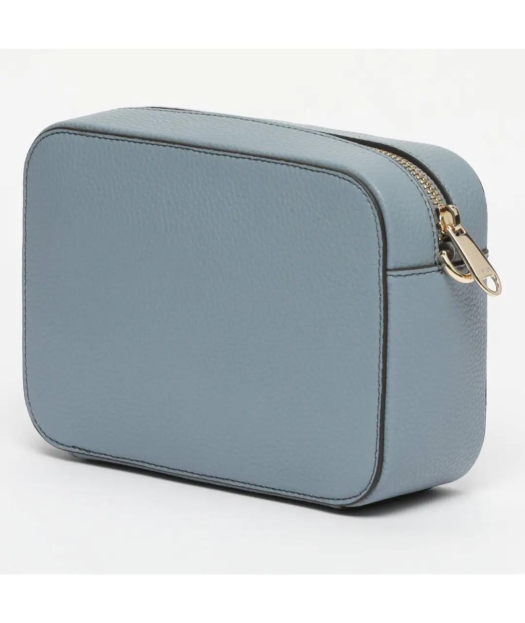 FURLA Голубая кожаная сумка через плечо, фото 3