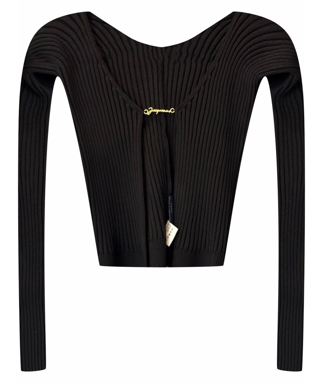 JACQUEMUS Черный вискозный кардиган, фото 1
