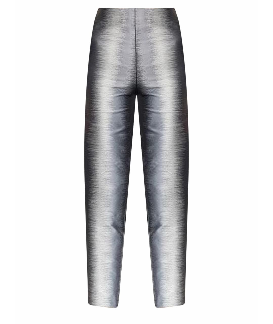 DIESEL Серебряные хлопковые прямые брюки, фото 1