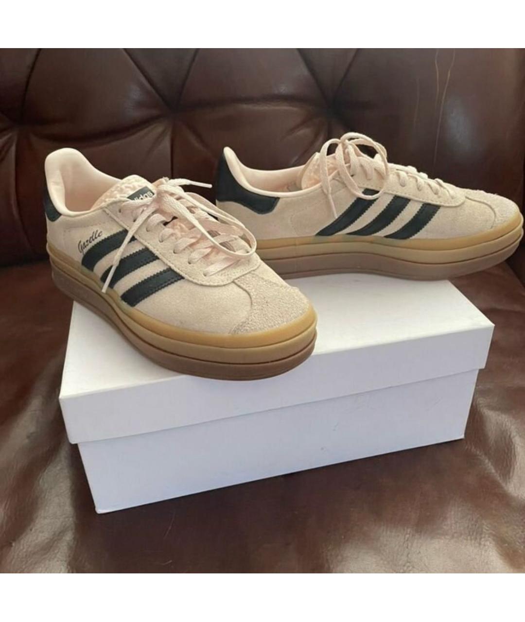ADIDAS Розовые замшевые кроссовки, фото 4