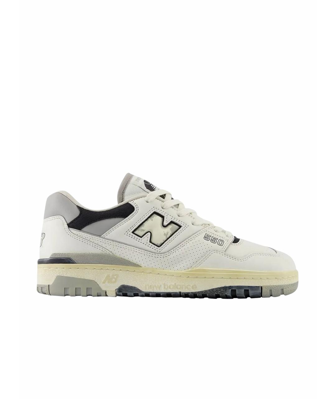 NEW BALANCE Бежевые кожаные кеды, фото 1