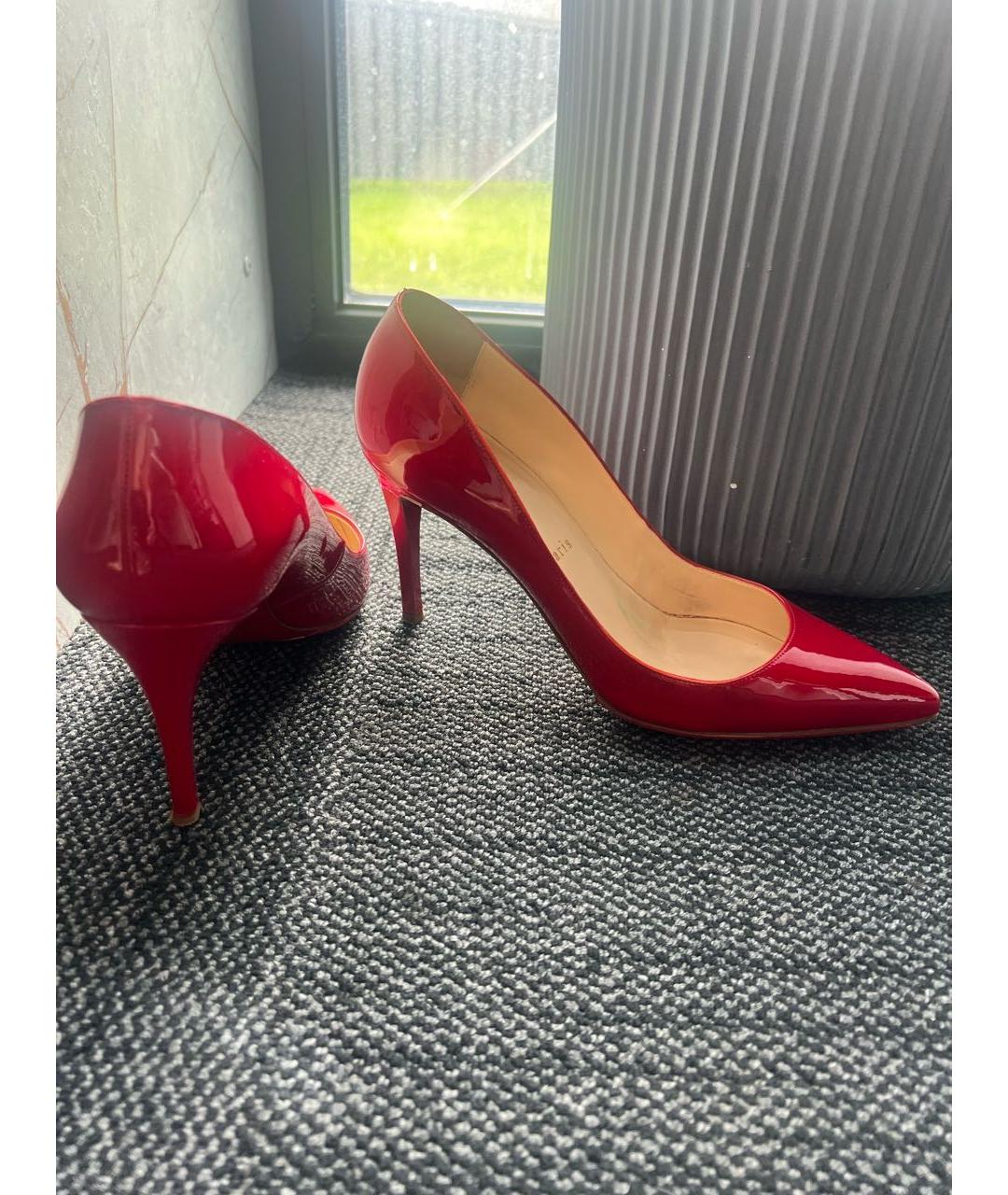 CHRISTIAN LOUBOUTIN Красные туфли из лакированной кожи, фото 5