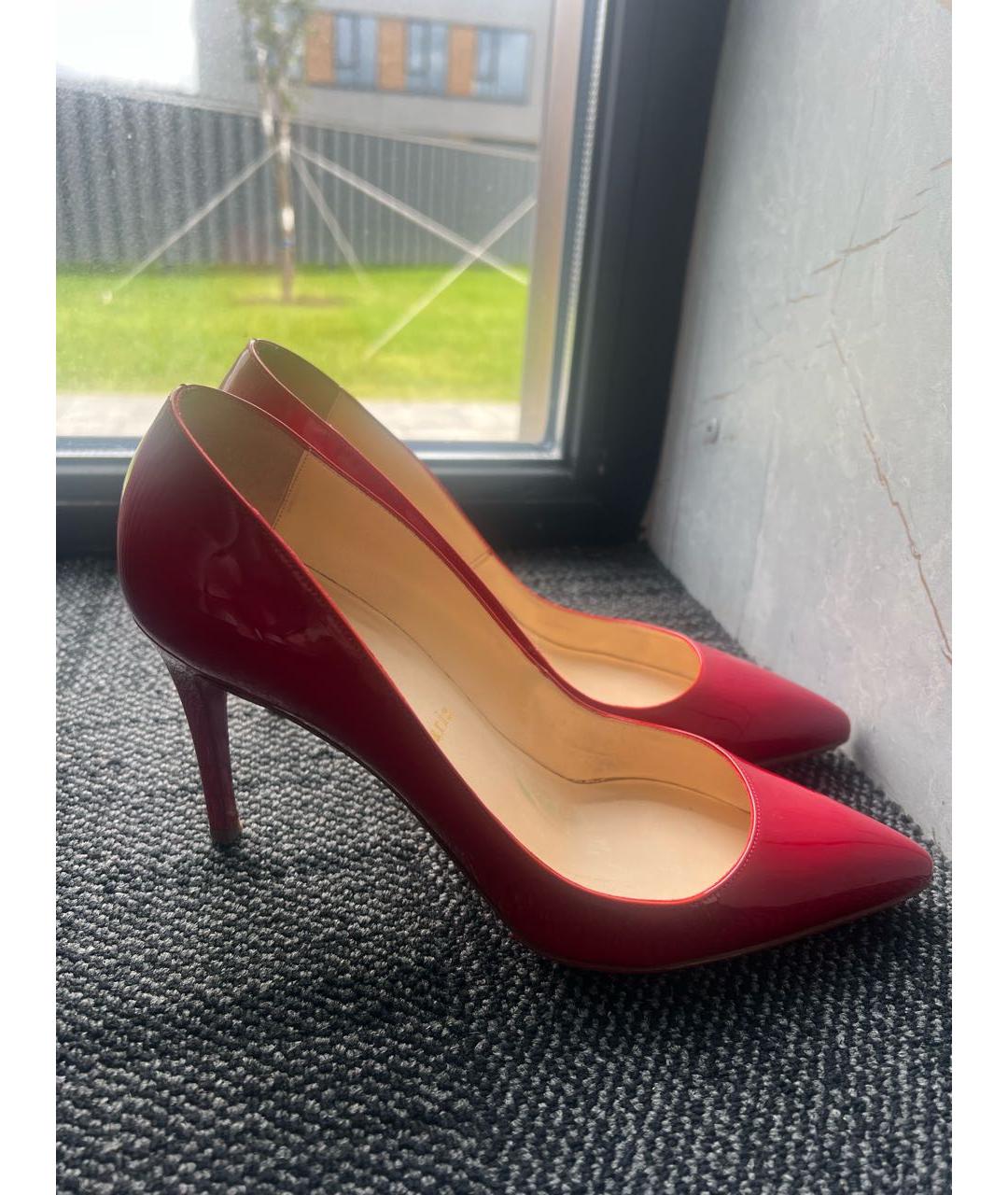 CHRISTIAN LOUBOUTIN Красные туфли из лакированной кожи, фото 3