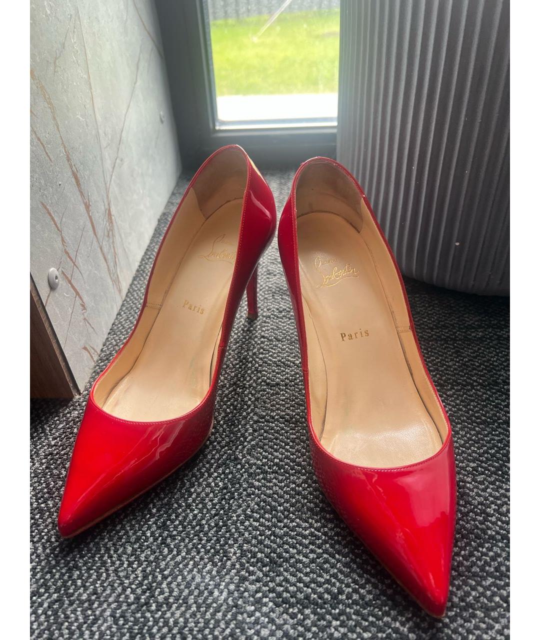 CHRISTIAN LOUBOUTIN Красные туфли из лакированной кожи, фото 2