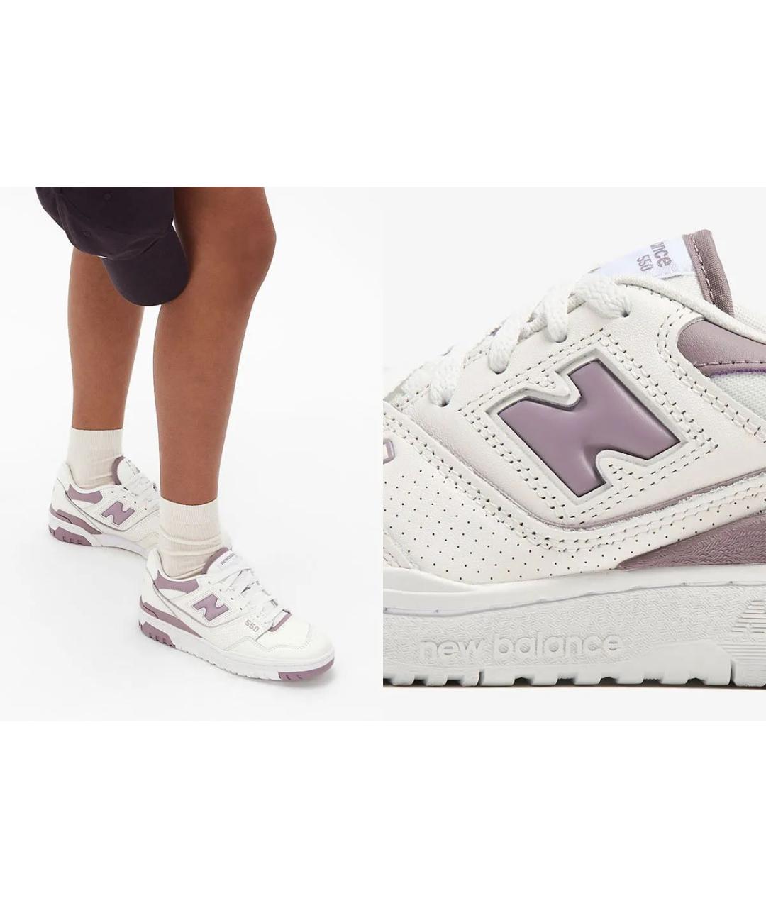 NEW BALANCE Белые кожаные кеды, фото 5
