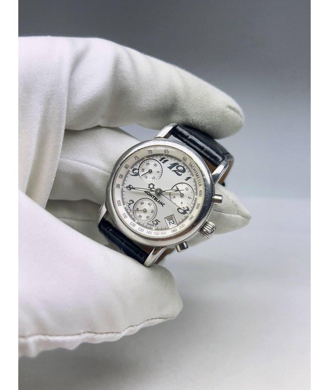 MONTBLANC Серые серебряные часы, фото 5