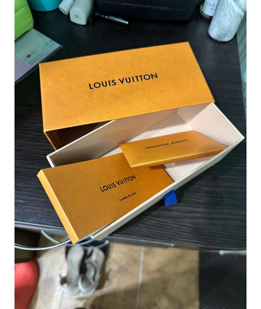 LOUIS VUITTON Коричневые пластиковые солнцезащитные очки, фото 6