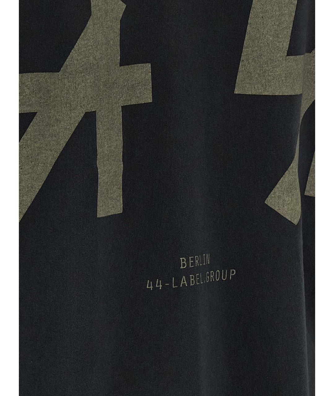 44 LABEL Черная хлопковая футболка, фото 4