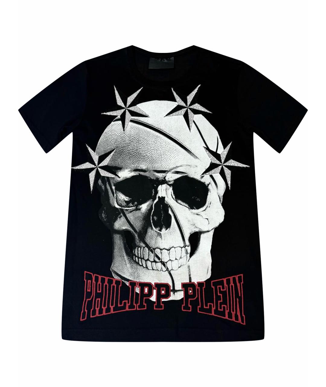 PHILIPP PLEIN Черная хлопковая футболка, фото 1