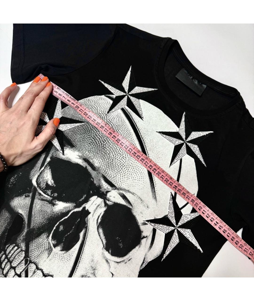 PHILIPP PLEIN Черная хлопковая футболка, фото 6