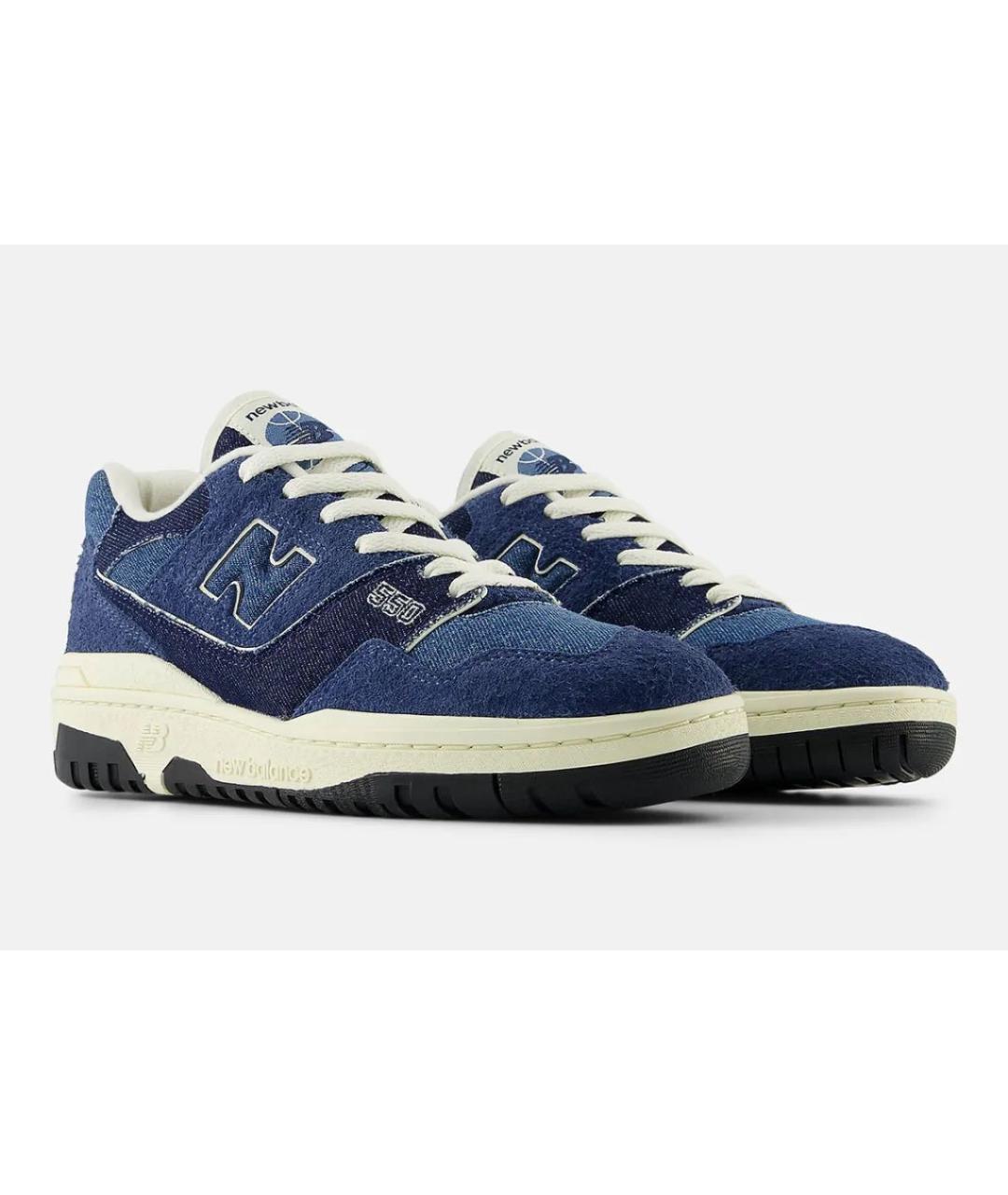NEW BALANCE Темно-синие текстильные кеды, фото 2