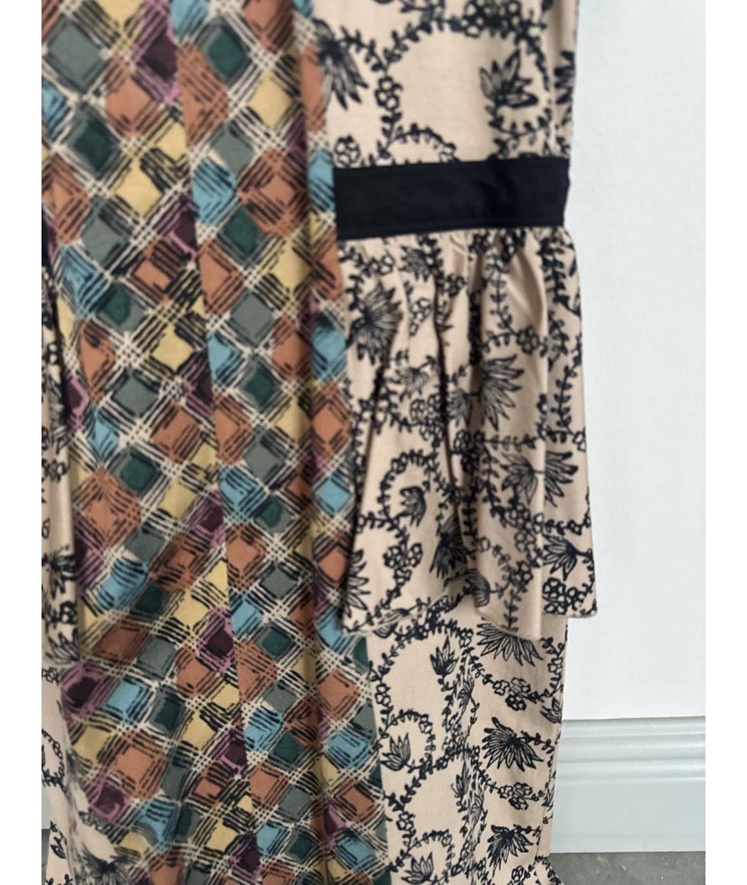 'S MAX MARA Коричневое хлопковое коктейльное платье, фото 3