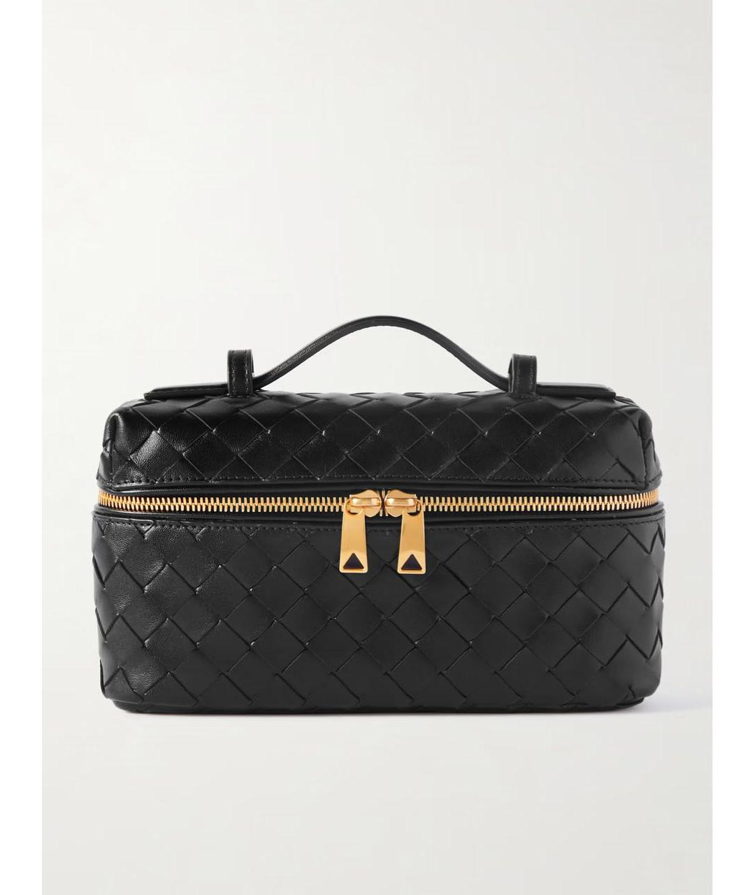 BOTTEGA VENETA Черная кожаная сумка через плечо, фото 8