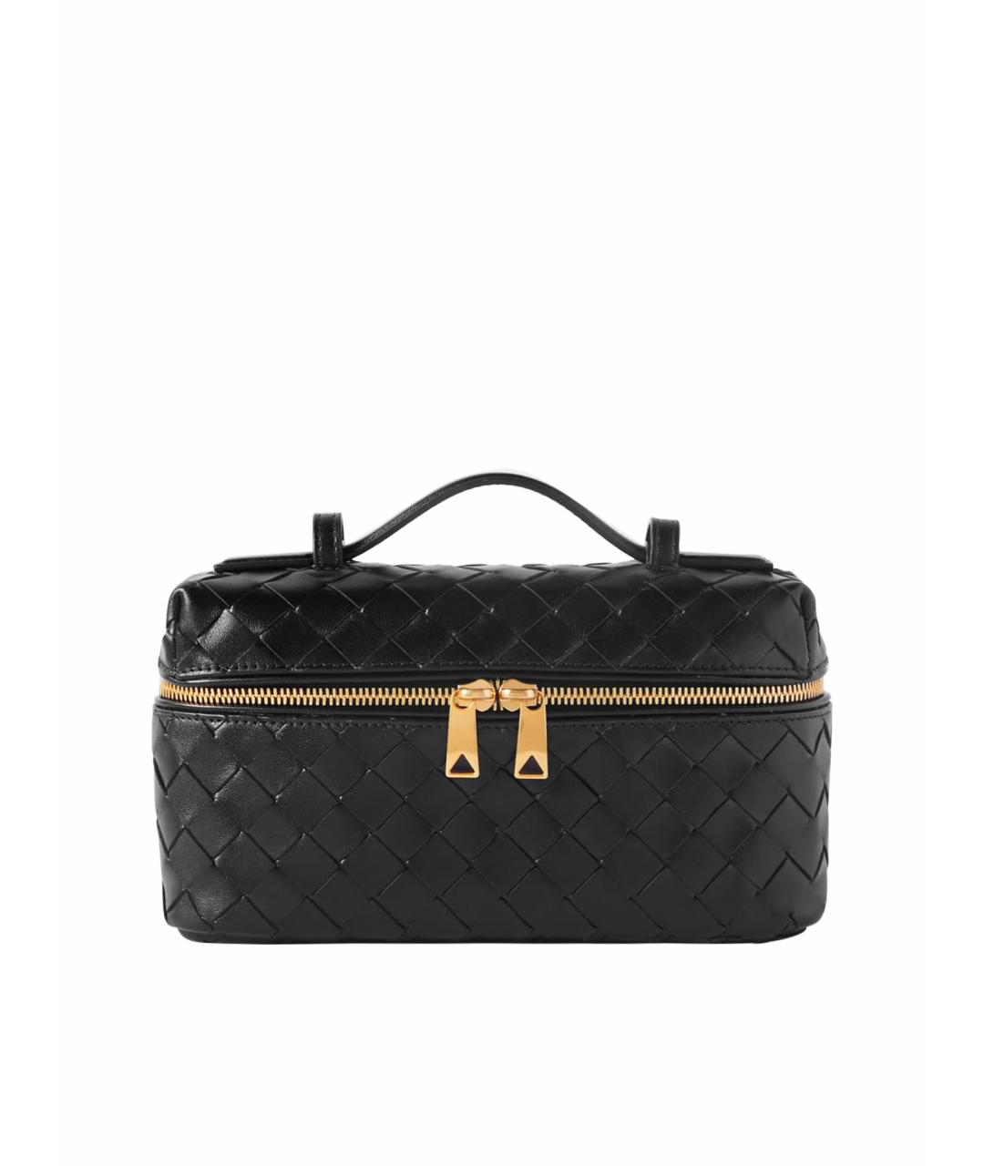 BOTTEGA VENETA Черная кожаная сумка через плечо, фото 1