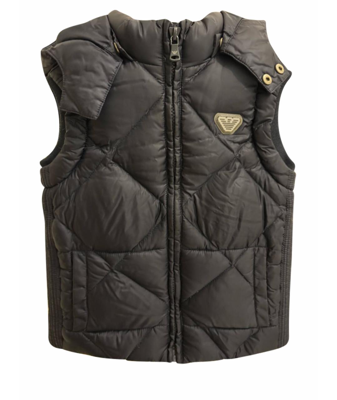 ARMANI JUNIOR Темно-синий полиэстеровый жакет / жилет, фото 1