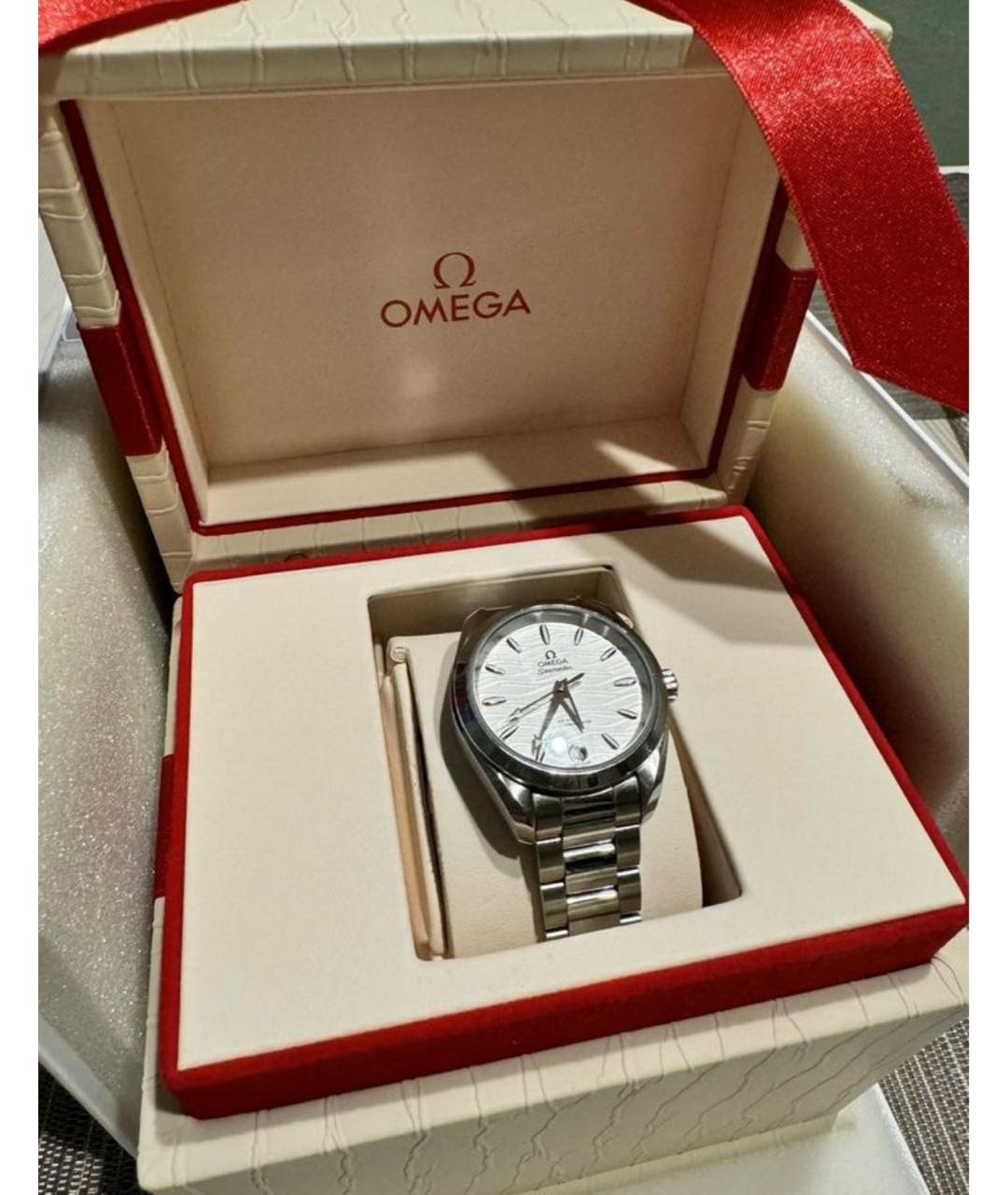 OMEGA Серебряные металлические часы, фото 3