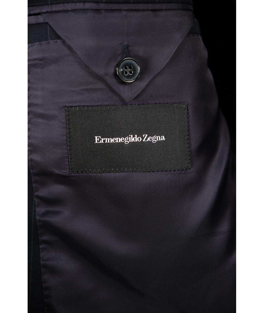 ERMENEGILDO ZEGNA XXX Темно-синий шерстяной пиджак, фото 3