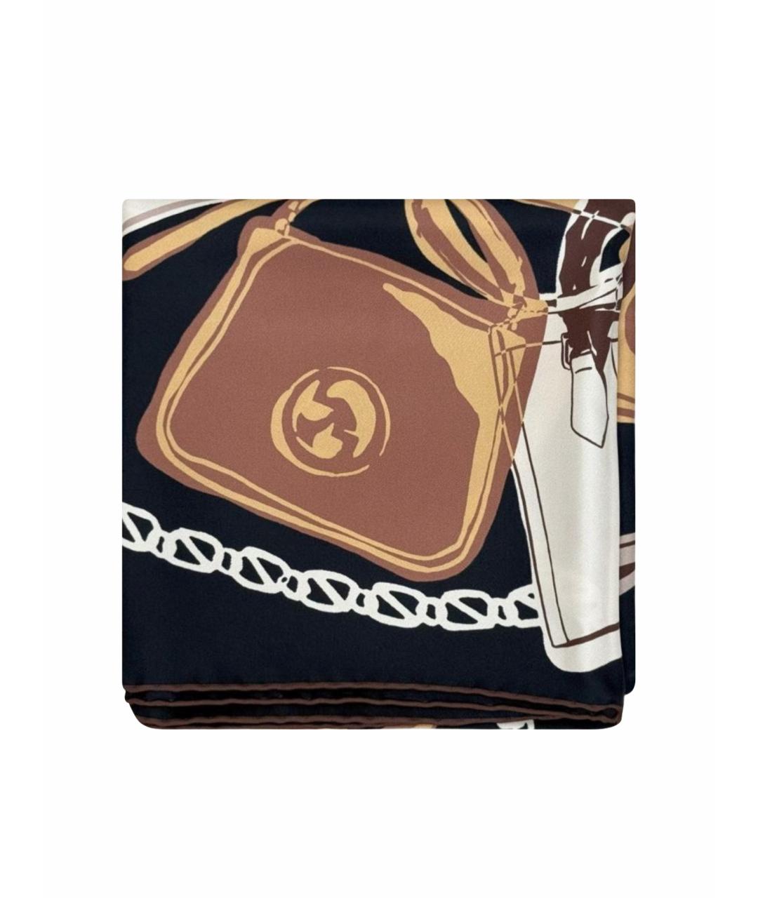 GUCCI Мульти шелковый платок, фото 1