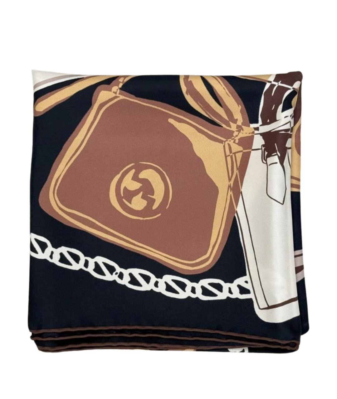 GUCCI Мульти шелковый платок, фото 10