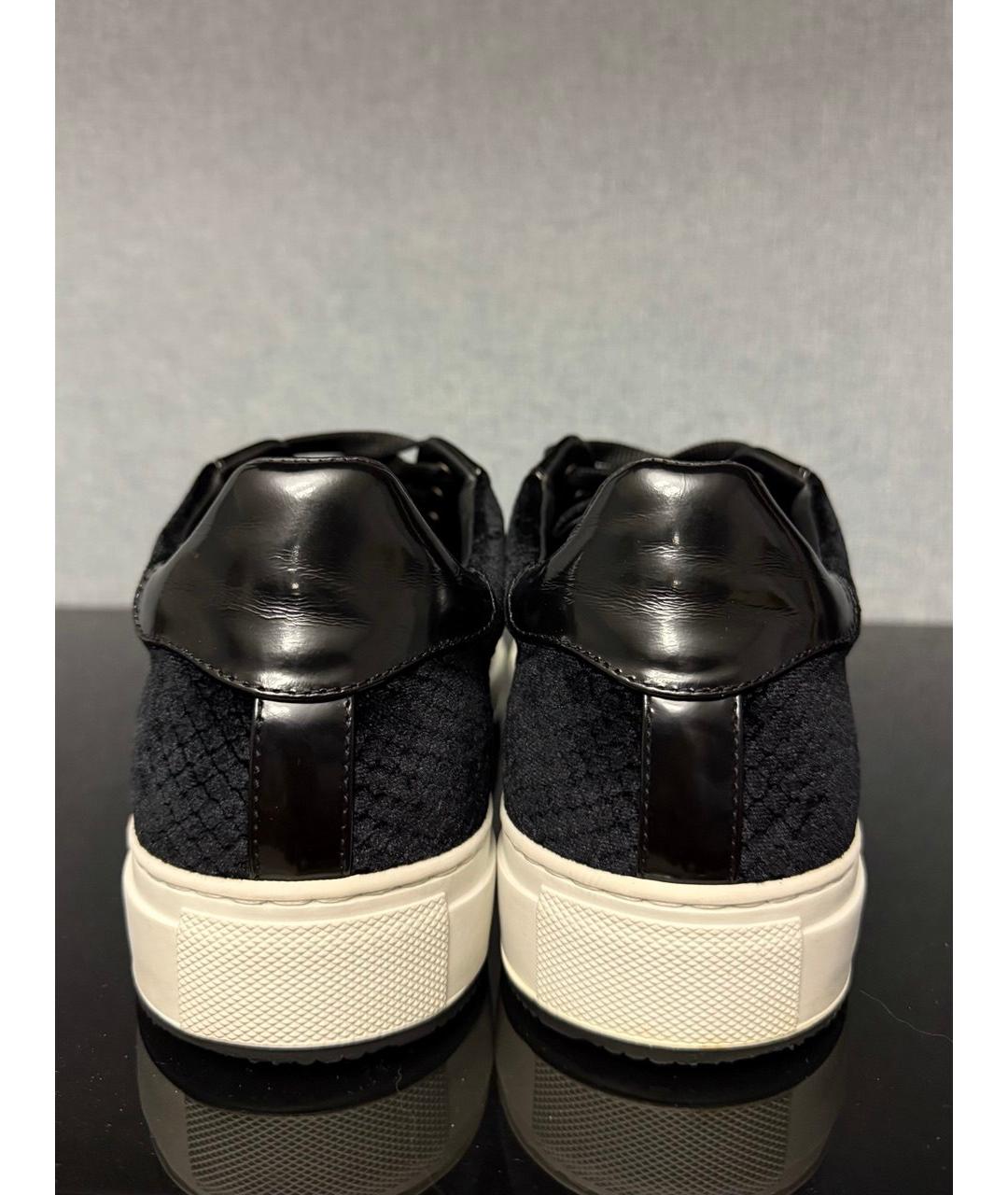 PHILIPP PLEIN Черные кожаные кеды, фото 4