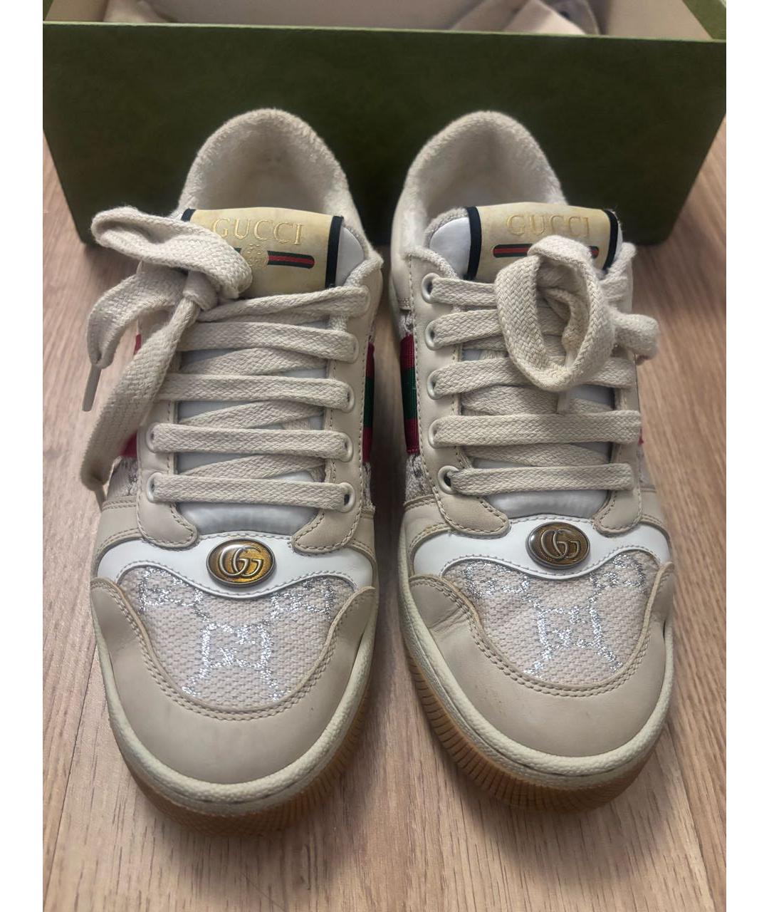 GUCCI Бежевые замшевые кеды, фото 2