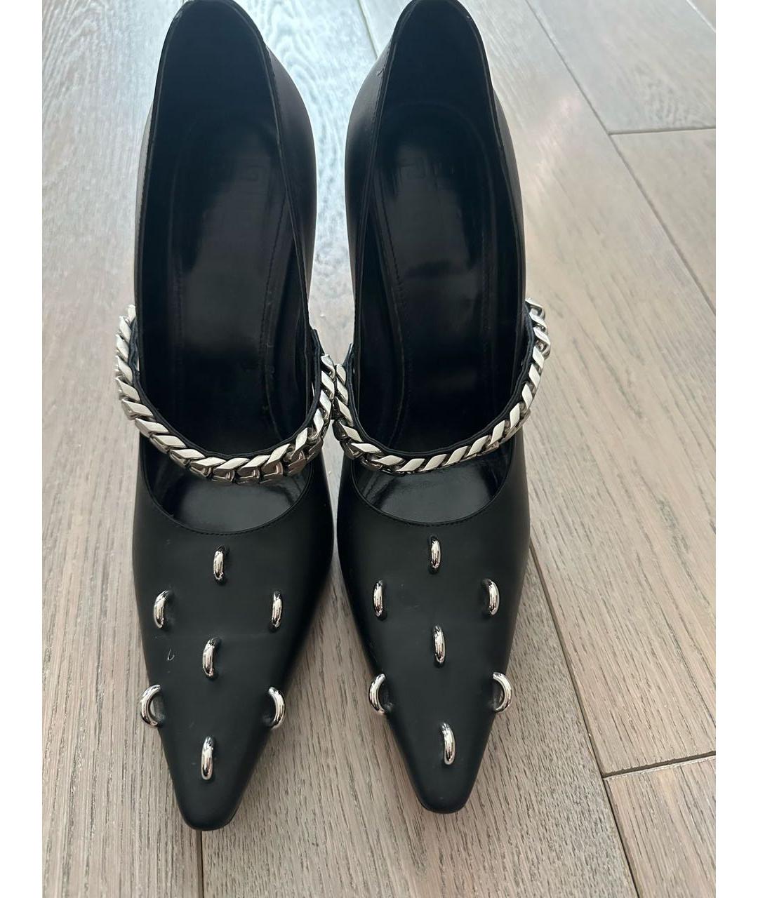 GIVENCHY Черные кожаные туфли, фото 2
