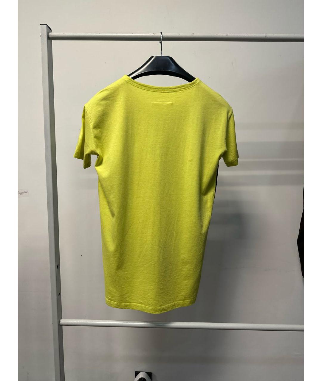 MM6 MAISON MARGIELA Салатовая хлопковая футболка, фото 2