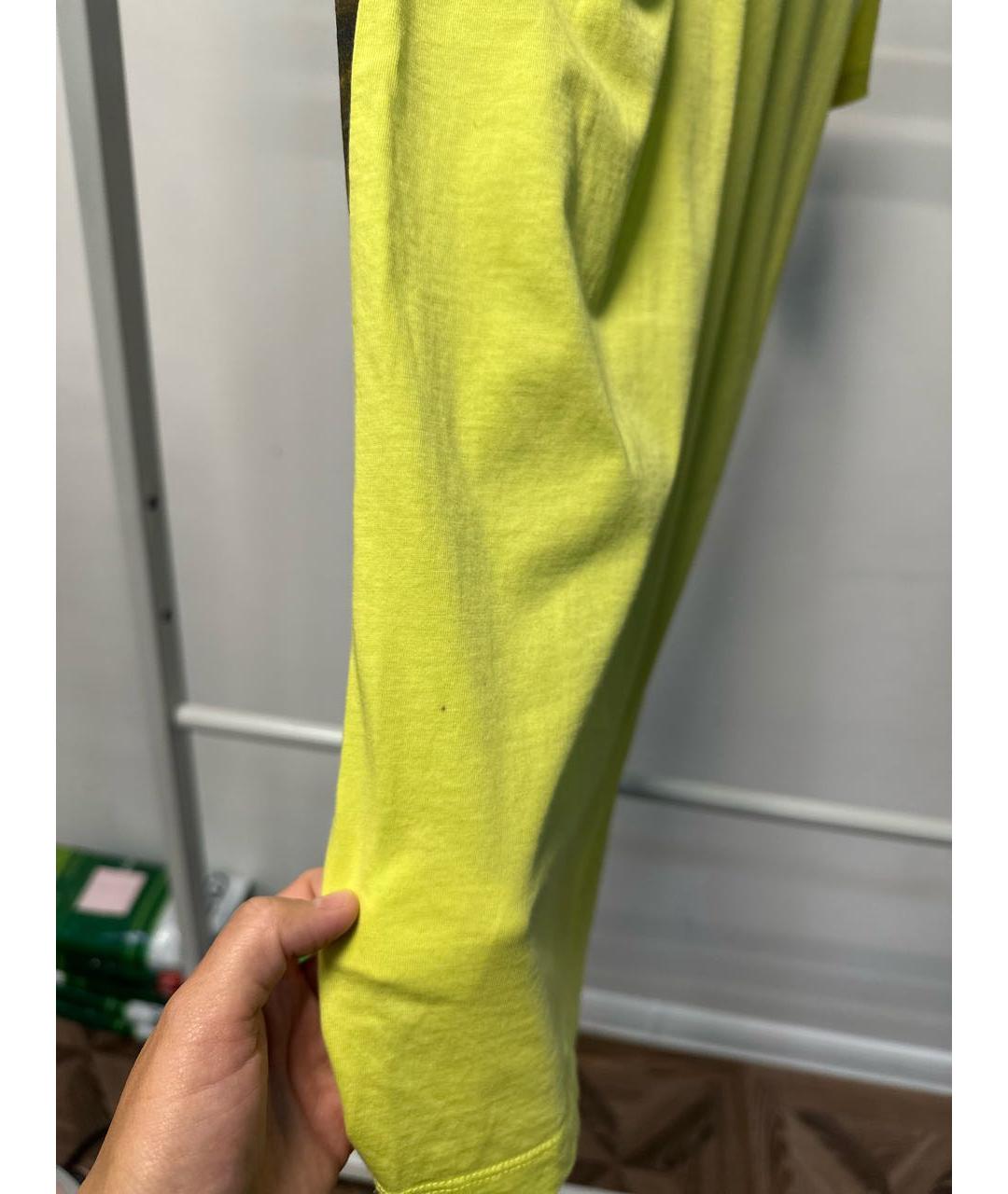 MM6 MAISON MARGIELA Салатовая хлопковая футболка, фото 5