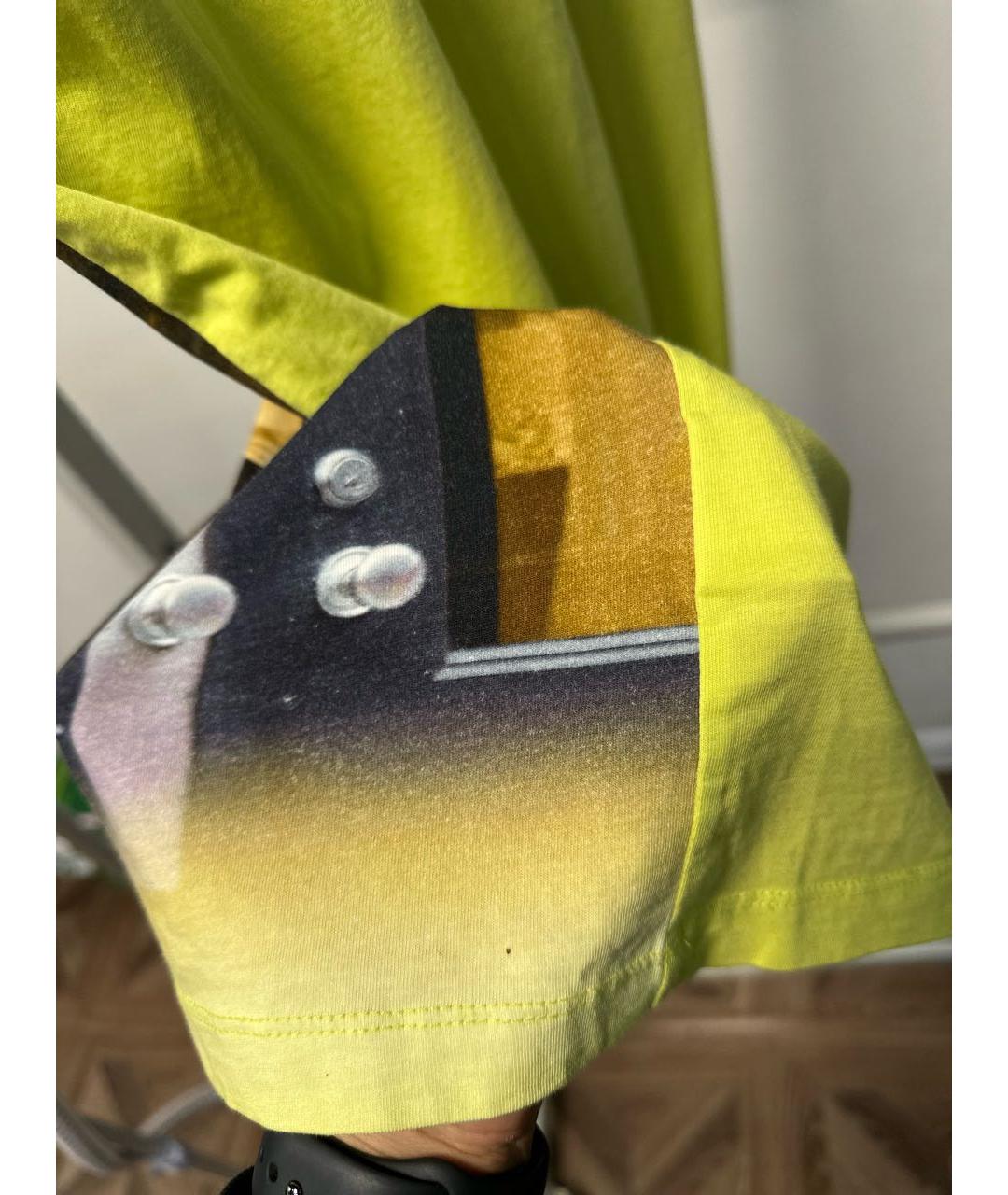 MM6 MAISON MARGIELA Салатовая хлопковая футболка, фото 7