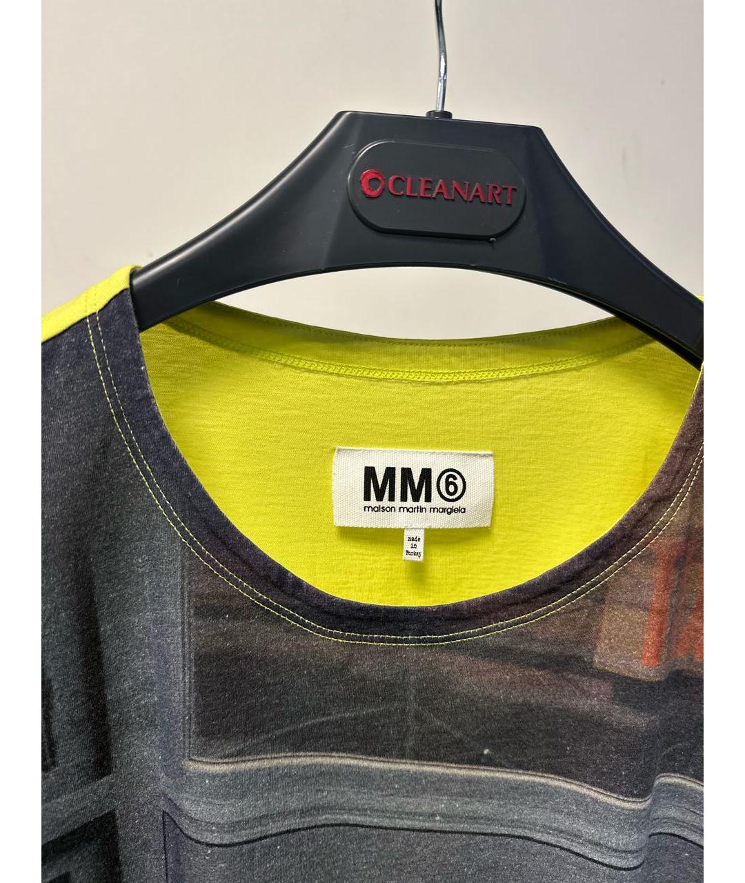 MM6 MAISON MARGIELA Салатовая хлопковая футболка, фото 3