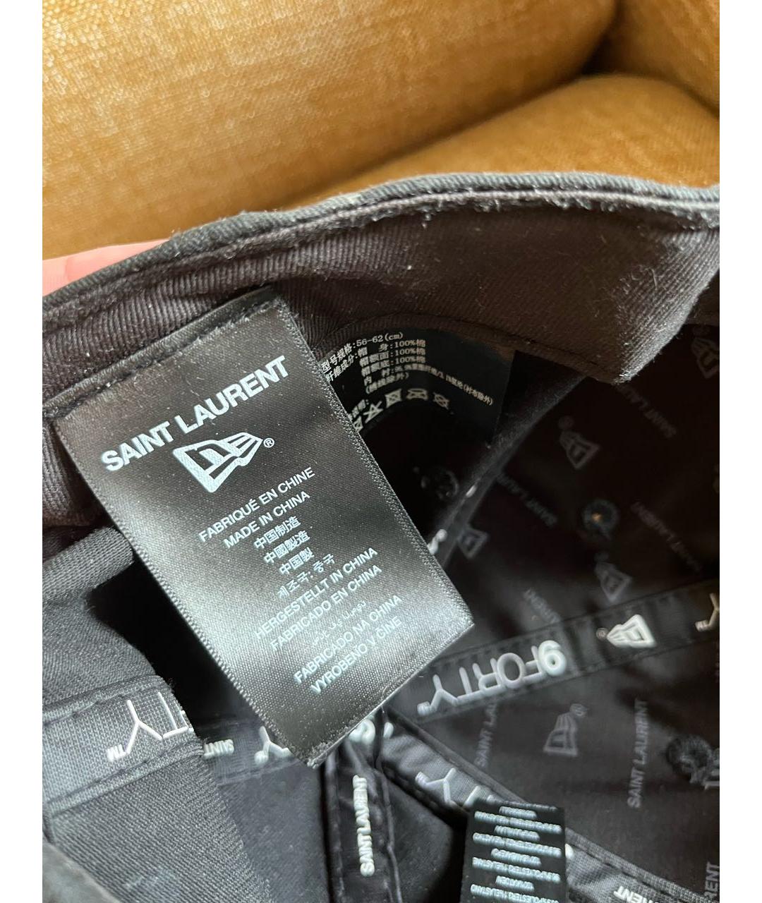 SAINT LAURENT Черная кепка/бейсболка, фото 3