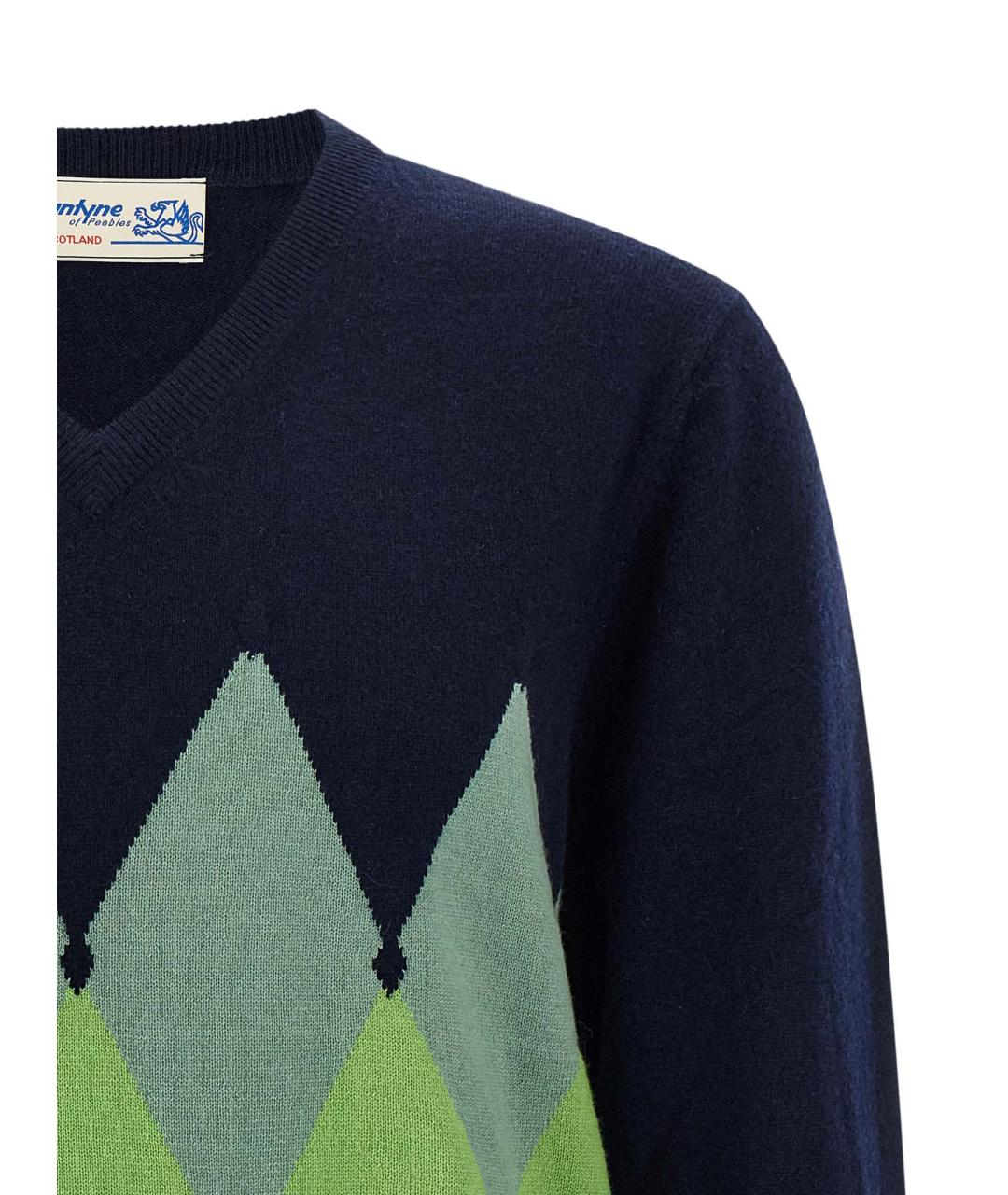 BALLANTYNE Синий кашемировый джемпер / свитер, фото 3