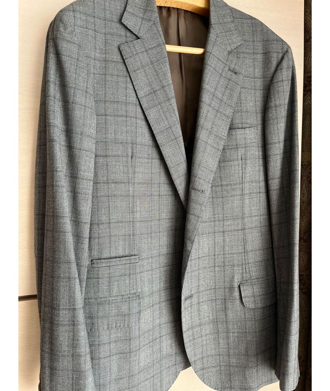 BRUNELLO CUCINELLI Серый классический костюм, фото 7