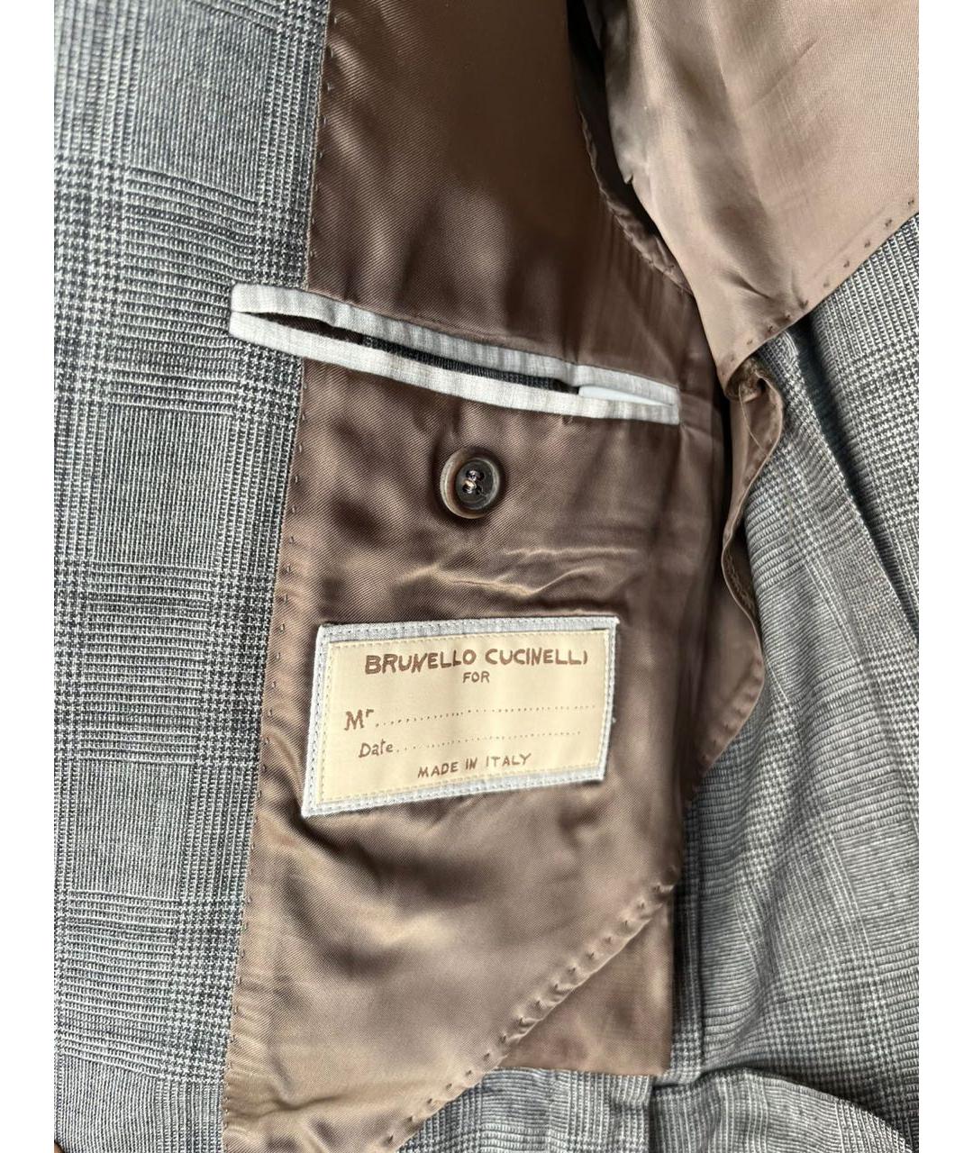 BRUNELLO CUCINELLI Серый классический костюм, фото 5