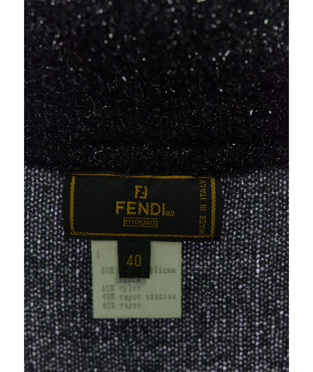 FENDI Серое полиамидовое вечернее платье, фото 3
