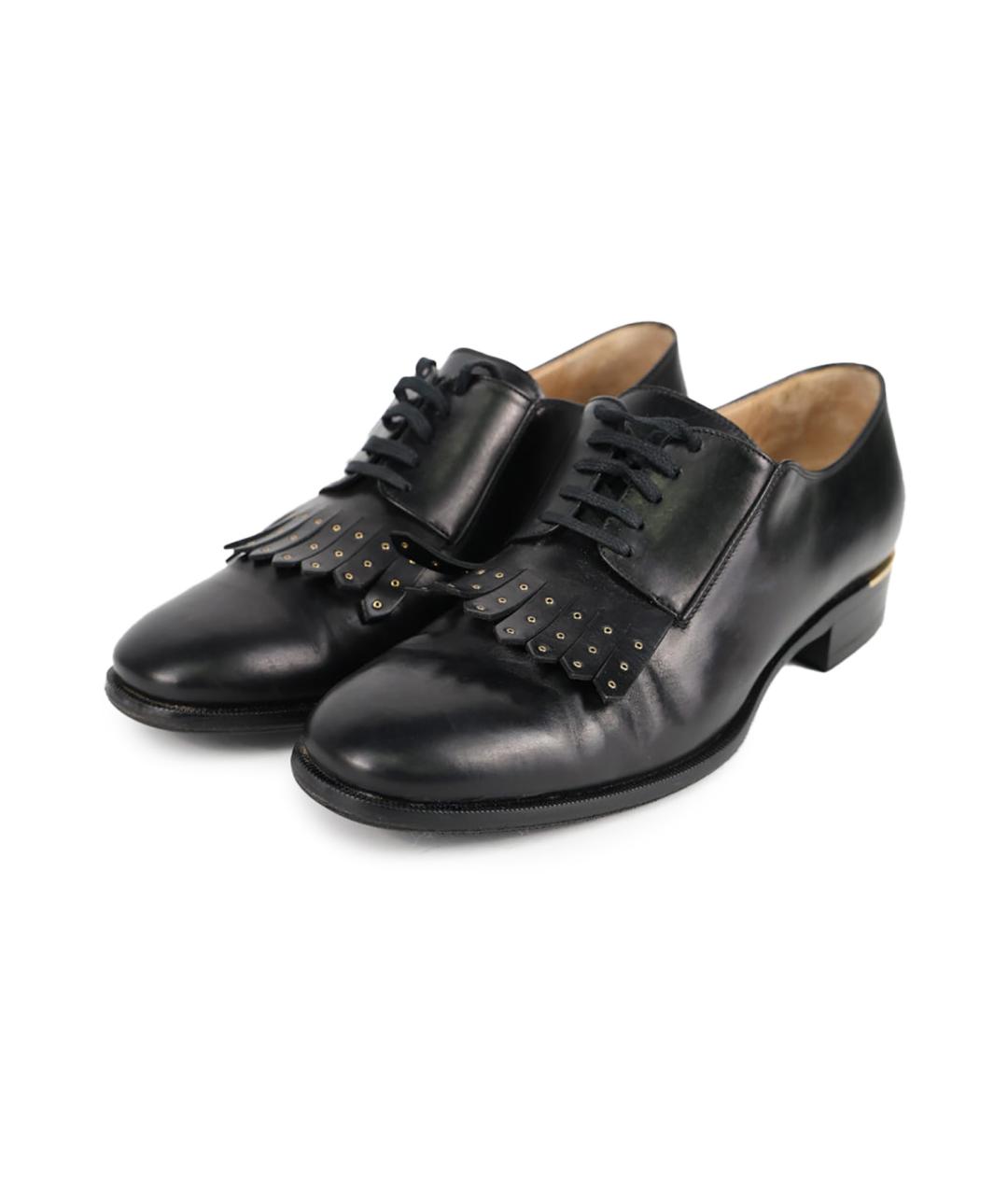 FERRAGAMO Черные кожаные туфли, фото 2