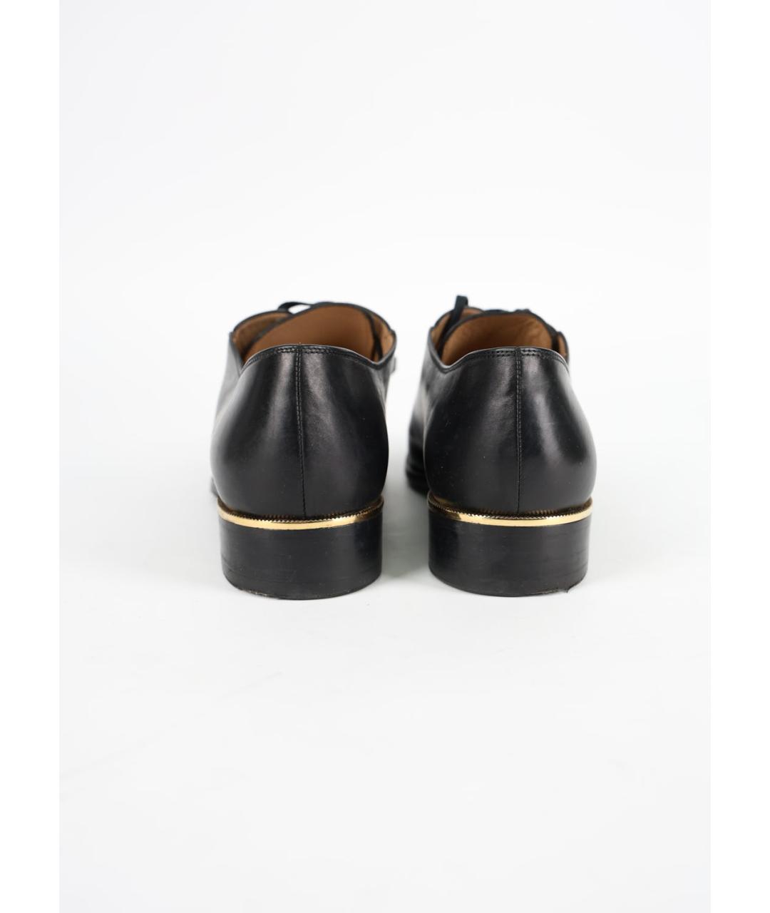 FERRAGAMO Черные кожаные туфли, фото 4