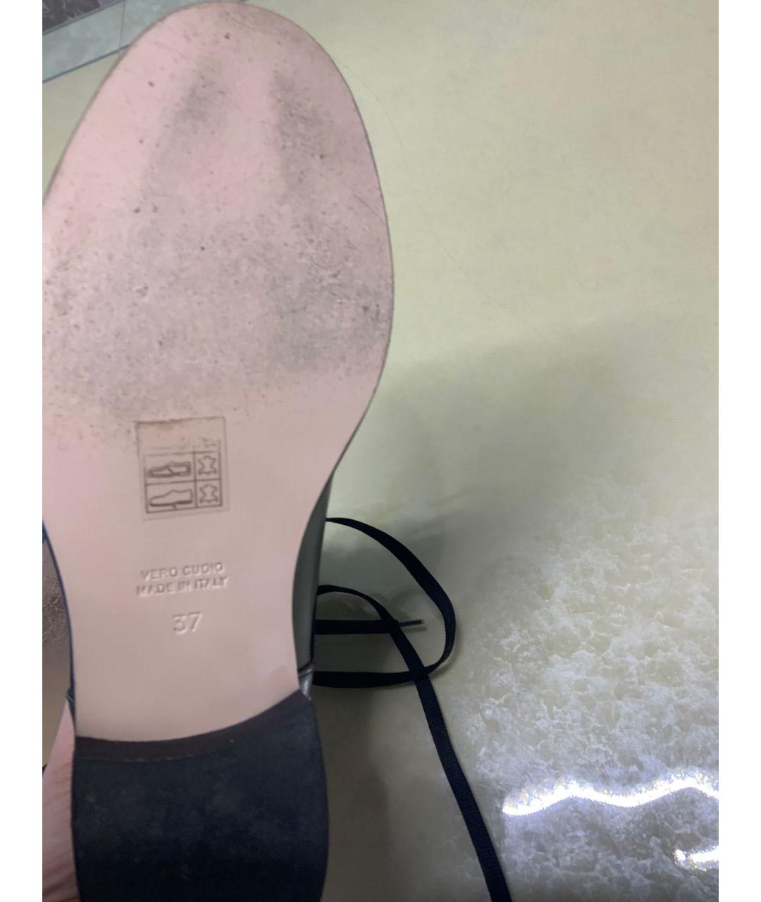 RED VALENTINO Черные кожаные ботинки, фото 6