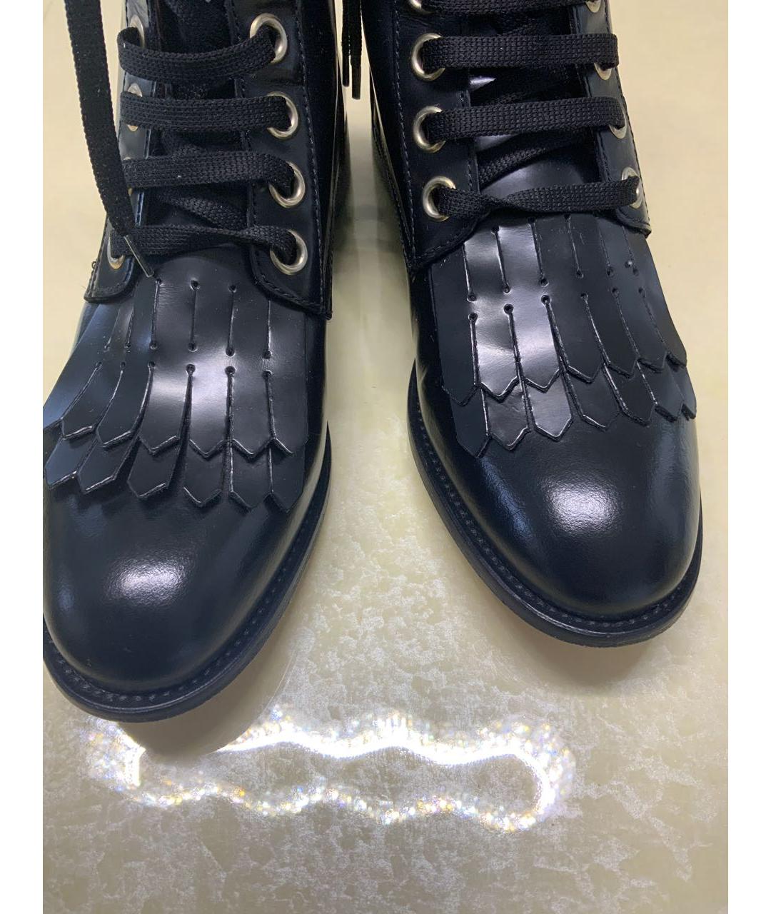 RED VALENTINO Черные кожаные ботинки, фото 7