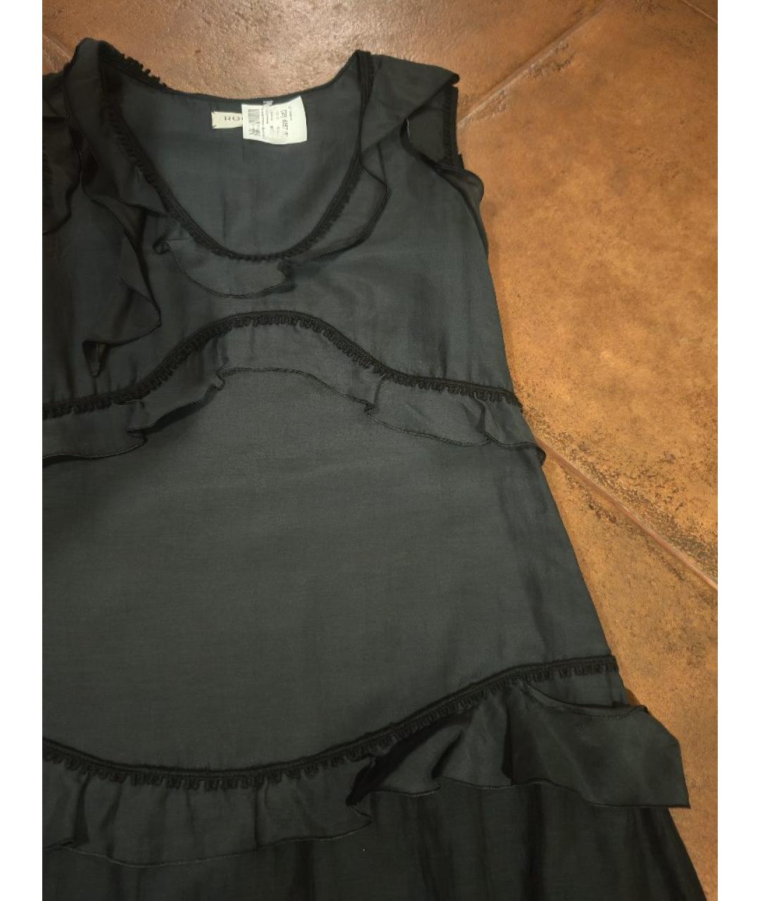 ROCHAS Черное хлопковое коктейльное платье, фото 2